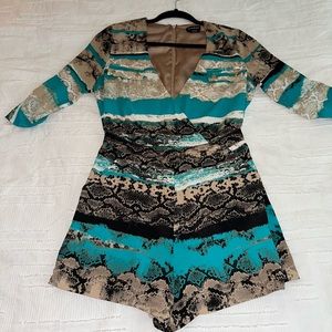 Bebe snake print silky romper